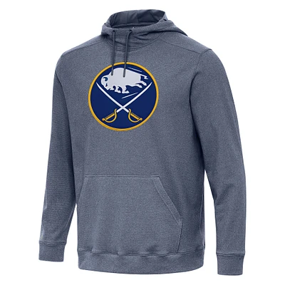 Men's Antigua Heather Navy Buffalo Sabres Cloud Pullover Hoodie
