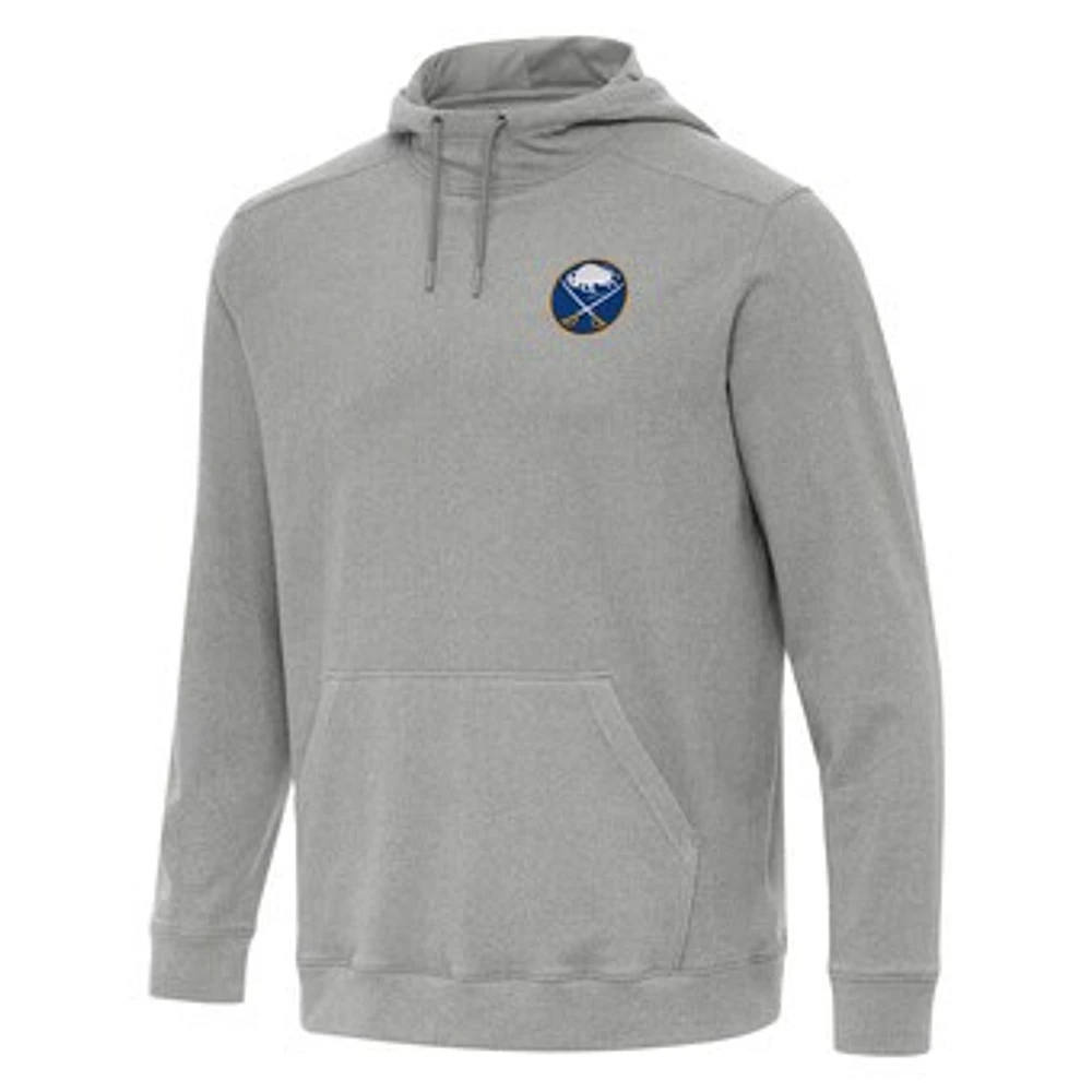 Men's Antigua Heather Gray Buffalo Sabres Cloud Pullover Hoodie