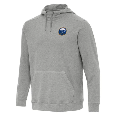 Men's Antigua Heather Gray Buffalo Sabres Cloud Pullover Hoodie