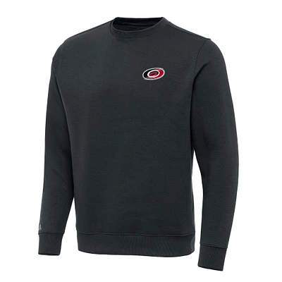 Men's Antigua Charcoal Carolina Hurricanes Victory Crewneck Pullover Sweatshirt