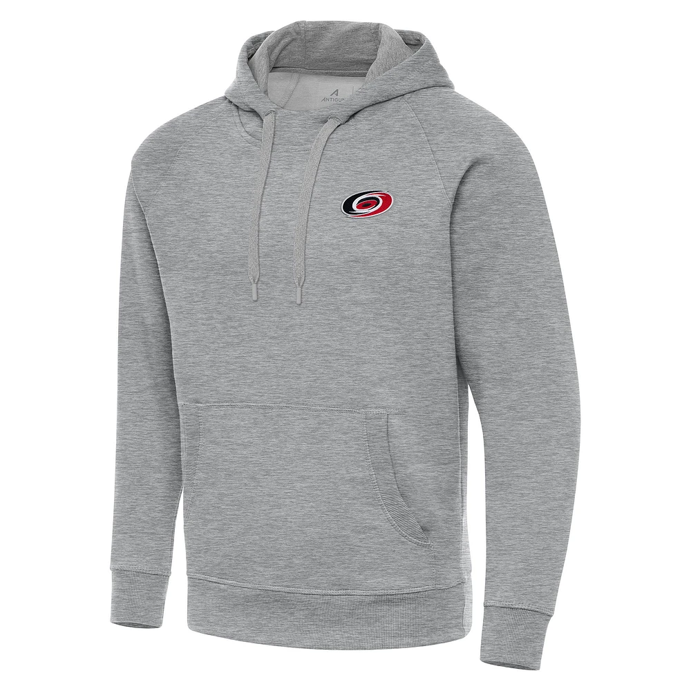 Men's Antigua Heather Gray Carolina Hurricanes Big & Tall Victory Pullover Hoodie