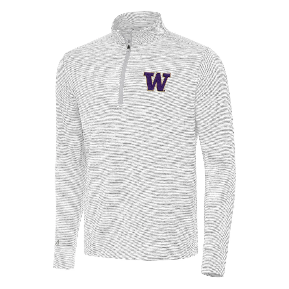 Men's Antigua Gray Washington Huskies Cause Quarter-Zip Top