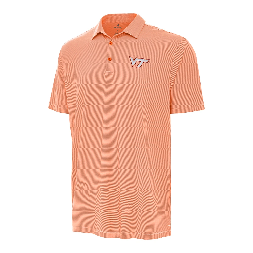 Men's Antigua Orange Virginia Tech Hokies Twine Polo