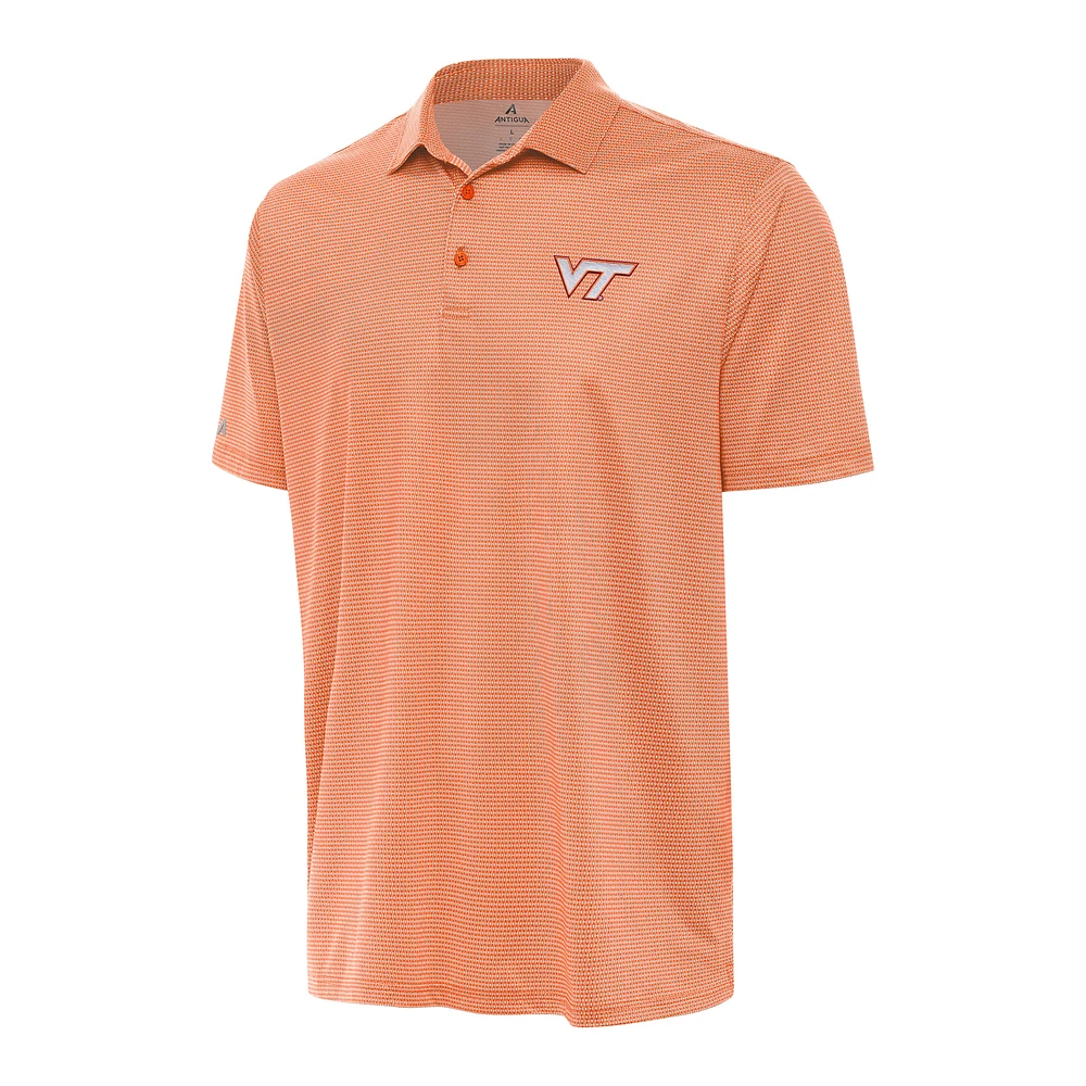 Men's Antigua Orange/White Virginia Tech Hokies Rings Polo