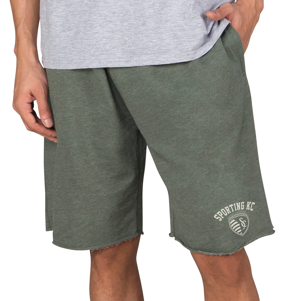 Men's Concepts Sport Green Sporting Kansas City Mainstream Tri-Blend Terry Shorts