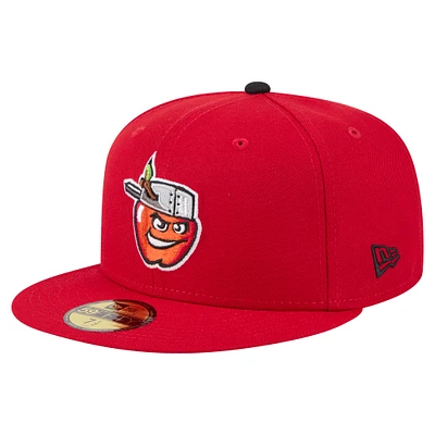 Men's New Era Red Fort Wayne TinCaps Authentic Collection 59FIFTY Fitted Hat
