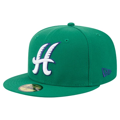 Men's New Era Green Hartford Yard Goats Authentic Collection 59FIFTY Fitted Hat
