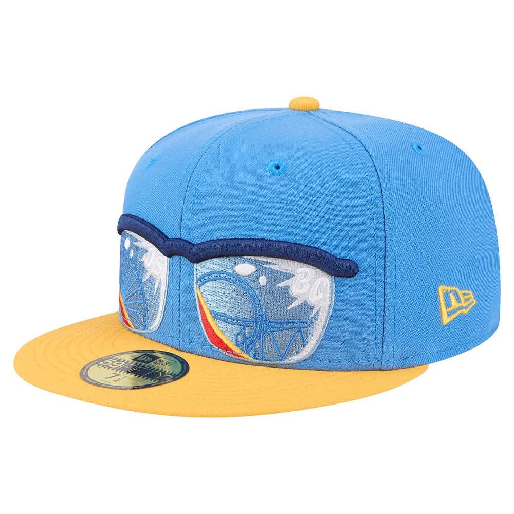 Men's New Era Blue/Yellow Jersey Shore BlueClaws Authentic Collection 59FIFTY Fitted Hat