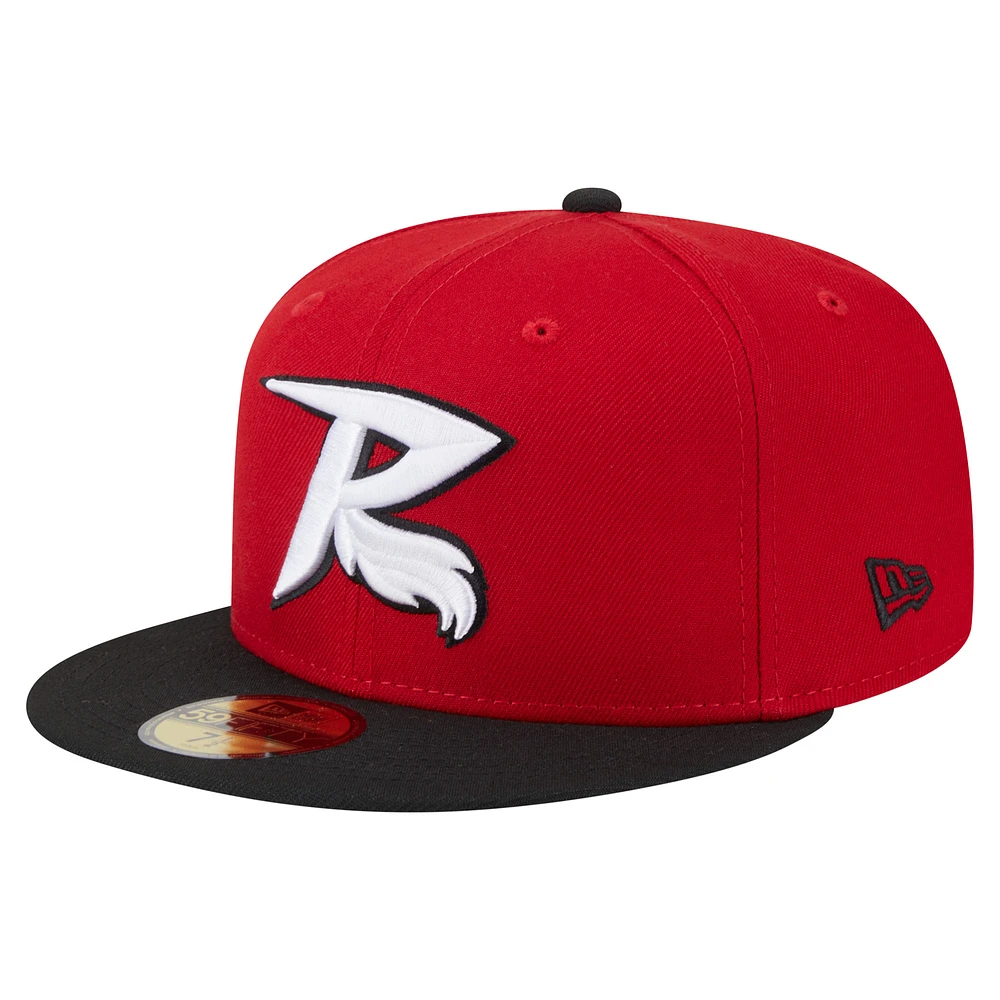 Men's New Era Red/Black Richmond Flying Squirrels Authentic Collection 59FIFTY Fitted Hat