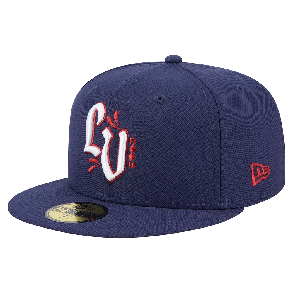 Men's New Era Blue Lehigh Valley IronPigs Authentic Collection 59FIFTY Fitted Hat