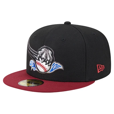 Men's New Era Black/Red Sacramento River Cats Authentic Collection 59FIFTY Fitted Hat
