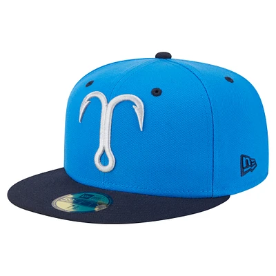 Men's New Era Blue/Navy Tampa Tarpons Authentic Collection 59FIFTY Fitted Hat
