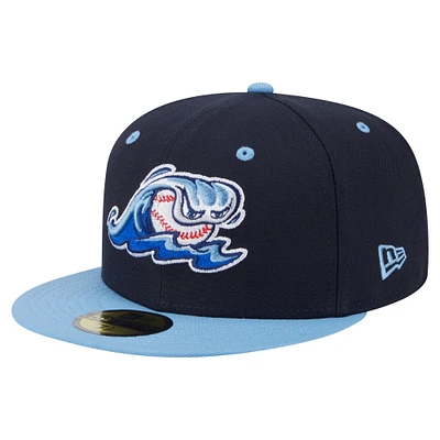 Men's New Era Navy/Light Blue West Michigan Whitecaps Authentic Collection 59FIFTY Fitted Hat