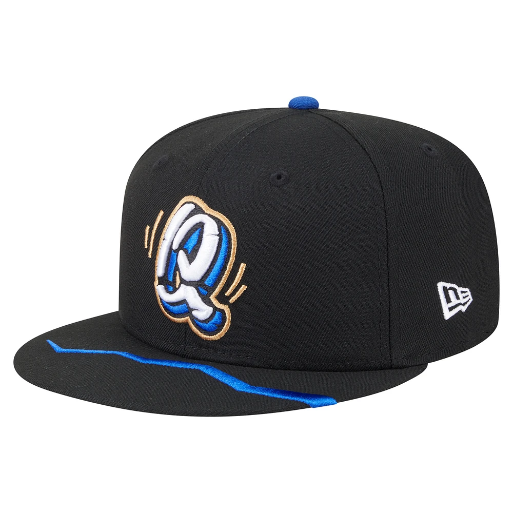 Men's New Era Black Rancho Cucamonga Quakes Authentic Collection 59FIFTY Fitted Hat