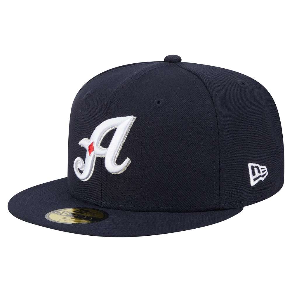 Men's New Era Navy Reno Aces Authentic Collection 59FIFTY Fitted Hat