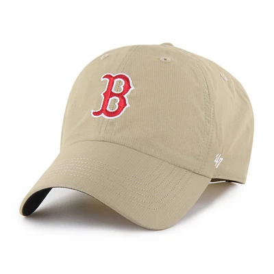 Men's '47 Khaki Boston Red Sox Performance Clean Up Adjustable Hat