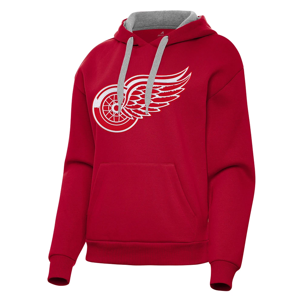 Women's Antigua Red Detroit Wings Victory Pullover Hoodie