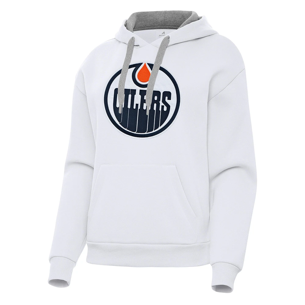 Women's Antigua Edmonton Oilers Victory Pullover Hoodie