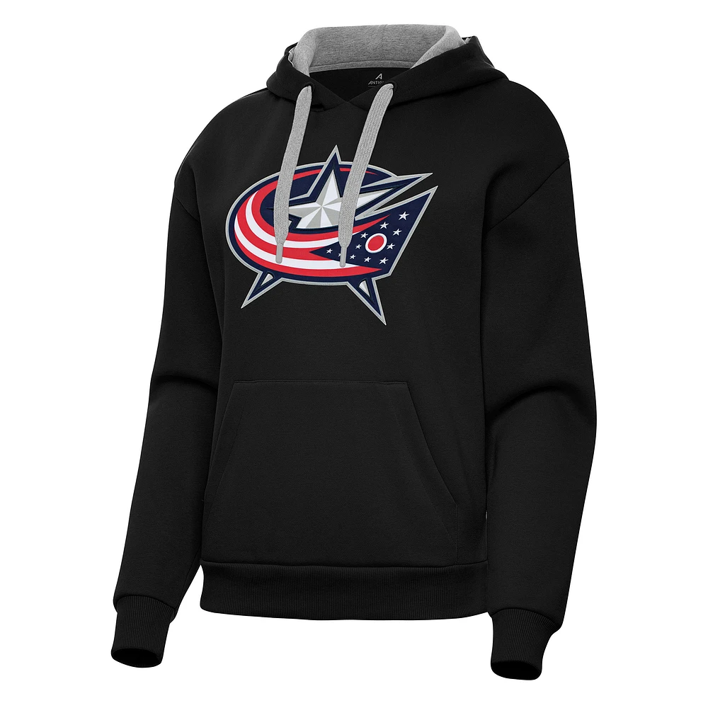 Women's Antigua Columbus Blue Jackets Victory Pullover Hoodie