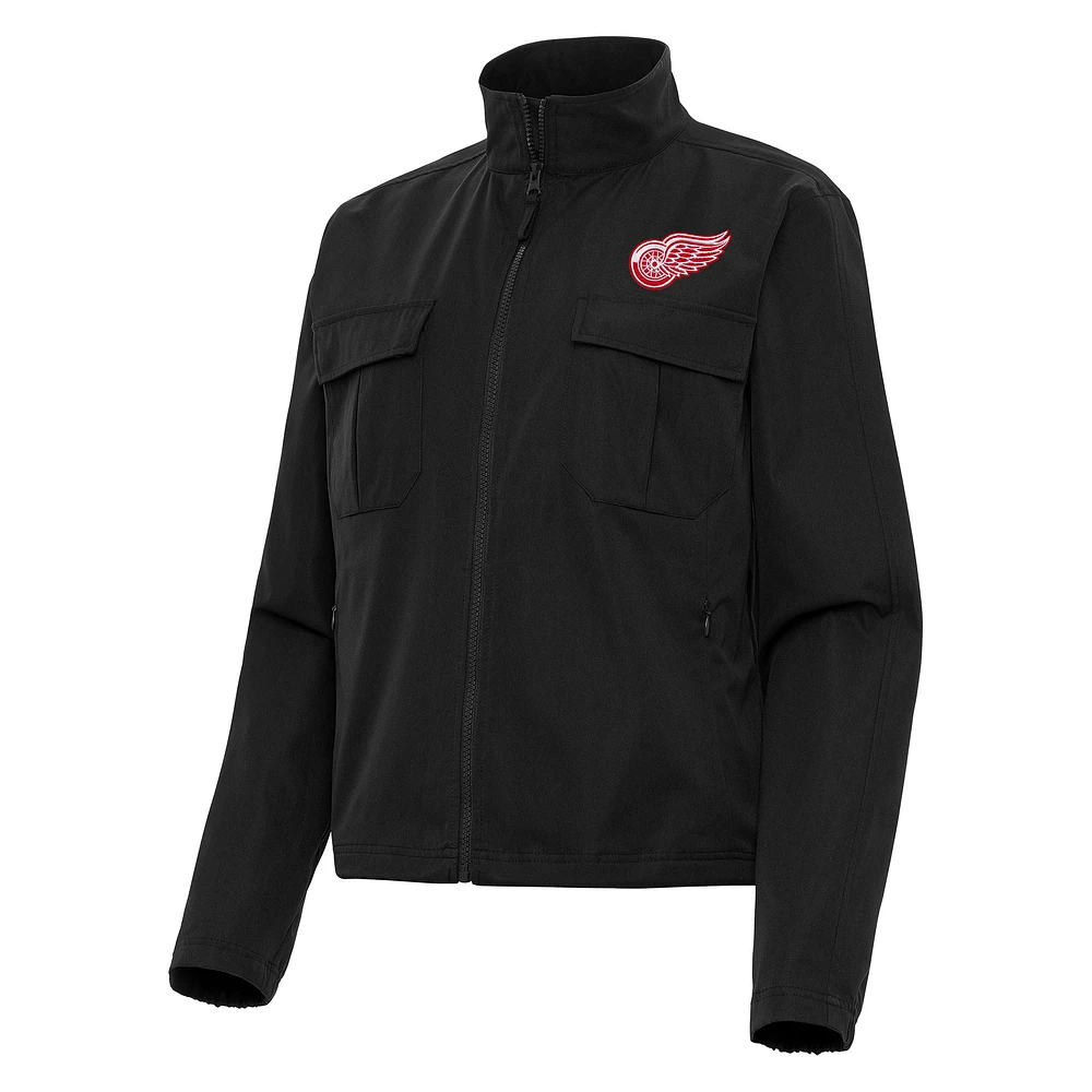Women's Antigua Detroit Red Wings Even Par Full-Zip Jacket