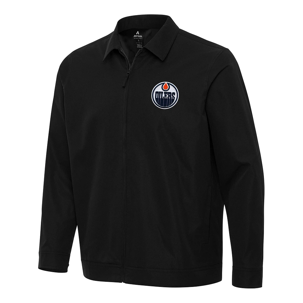 Men's Antigua Edmonton Oilers Pivot Full-Zip Jacket