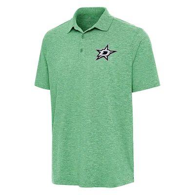 Men's Antigua Heather Kelly Green Dallas Stars Par 3 Polo