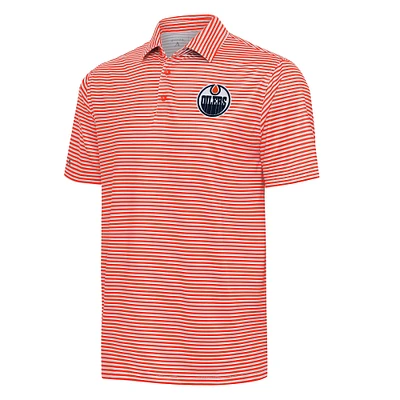 Men's Antigua Orange Edmonton Oilers Skills Polo