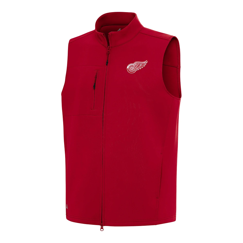Men's Antigua Red Detroit Wings Demand Full-Zip Vest