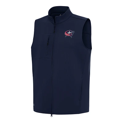 Men's Antigua Navy Columbus Blue Jackets Demand Full-Zip Vest