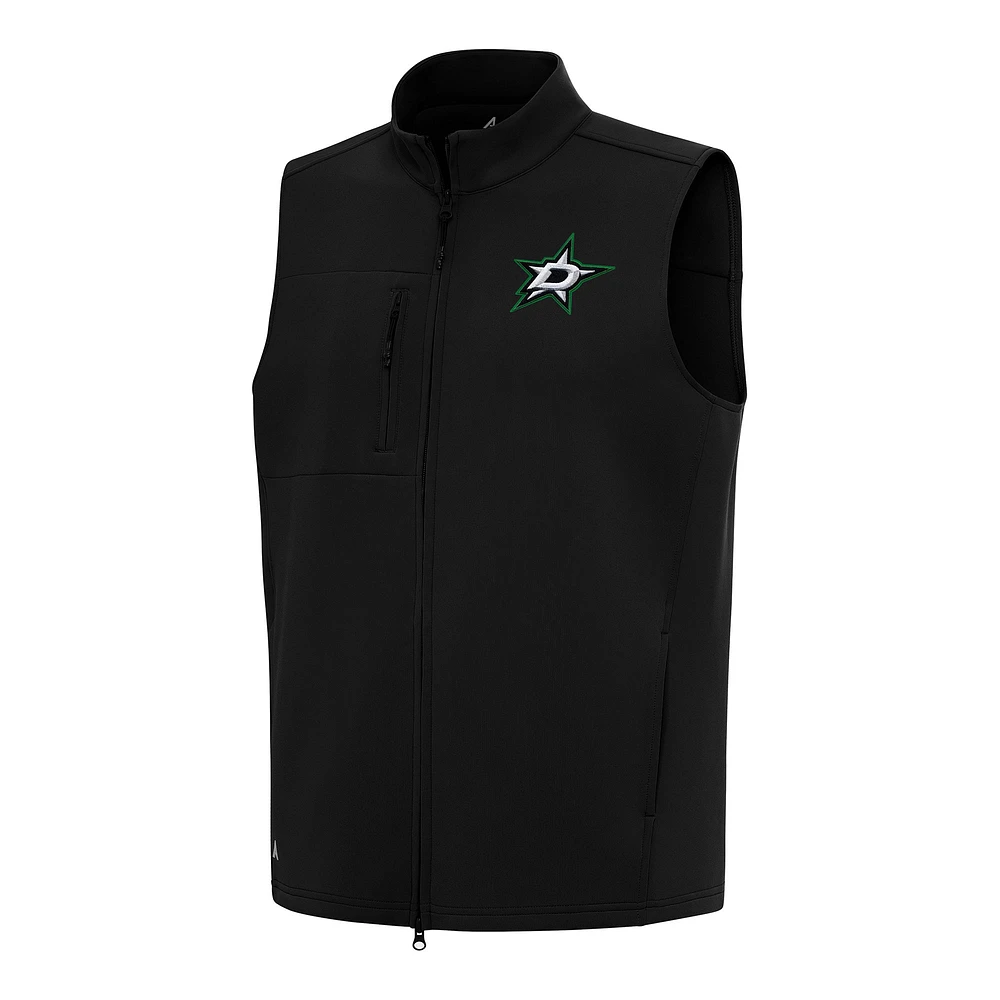 Men's Antigua Black Dallas Stars Demand Full-Zip Vest