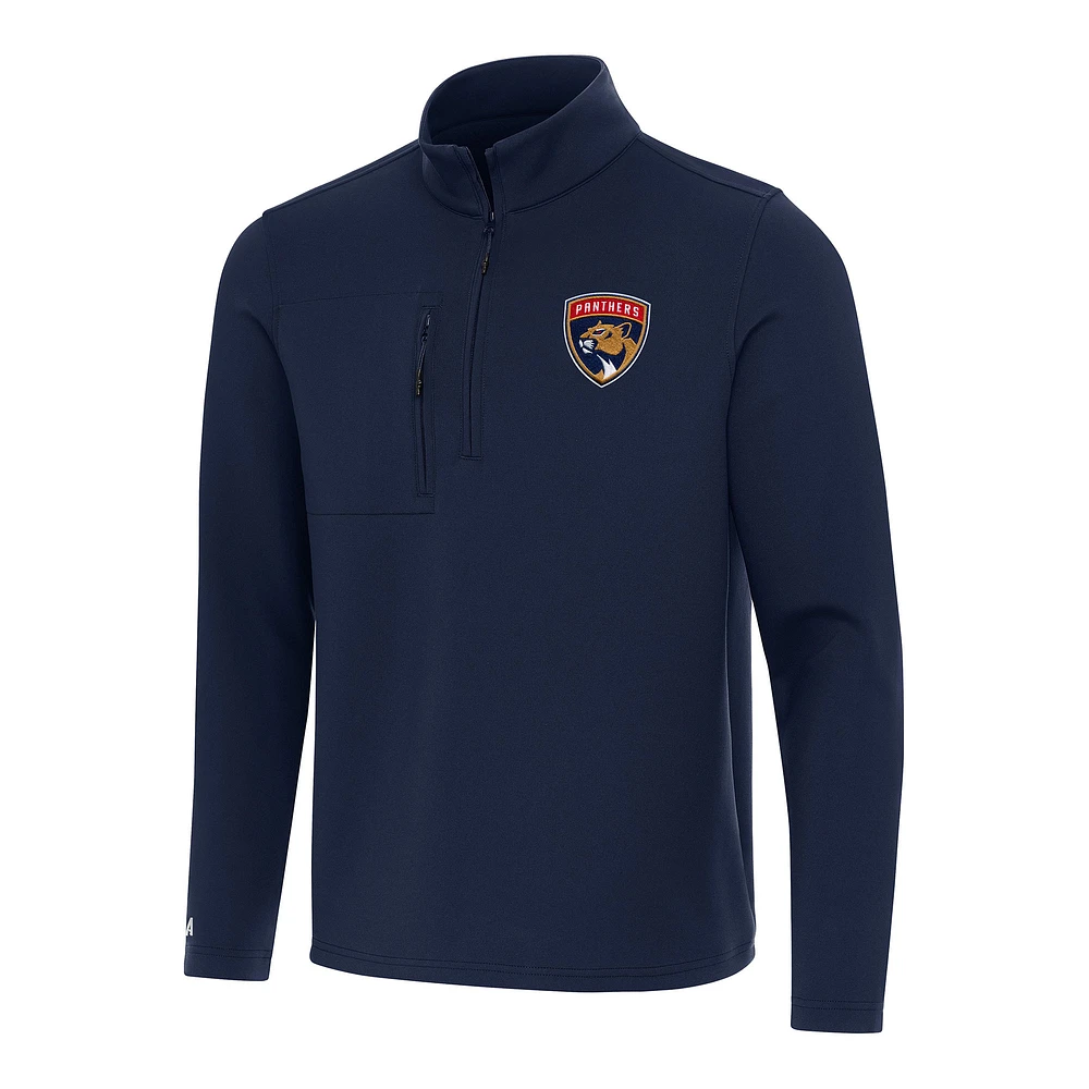 Men's Antigua Navy Florida Panthers Insider Quarter-Zip Top
