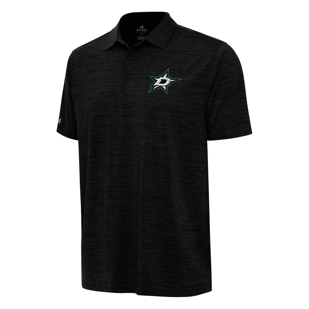 Men's Antigua Heather Black Dallas Stars Layout Polo