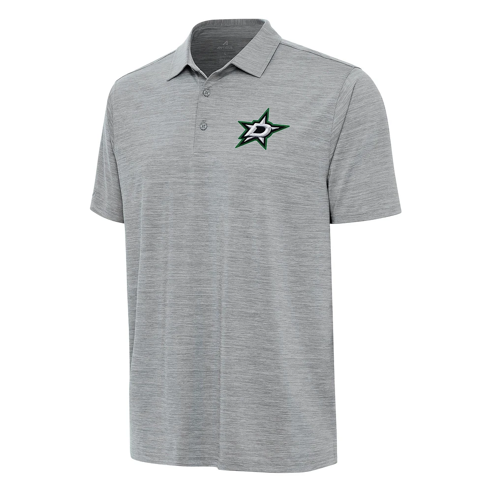 Men's Antigua Heather Gray Dallas Stars Layout Polo