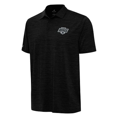 Men's Antigua Heather Black Los Angeles Kings Layout Polo