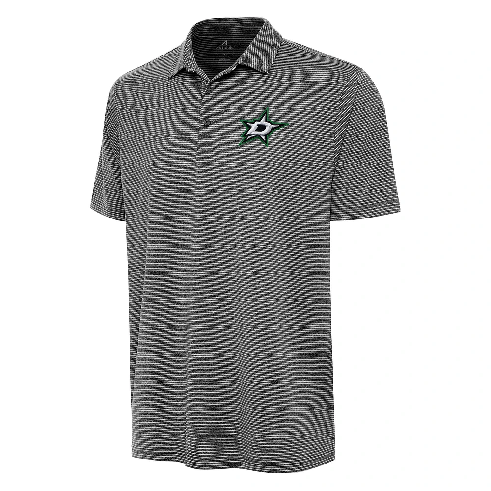 Men's Antigua Heather Black Dallas Stars Scheme Polo