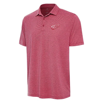 Men's Antigua Heather Red Detroit Wings Scheme Polo