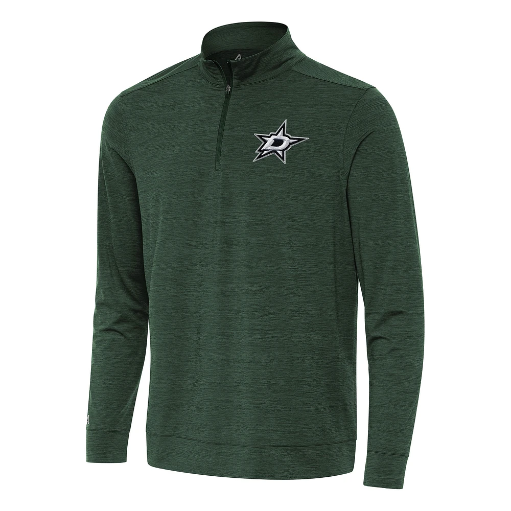 Men's Antigua Hunter Green Dallas Stars Bright Quarter-Zip Top