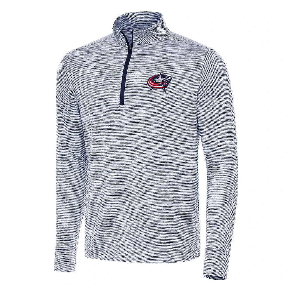 Men's Antigua Navy Columbus Blue Jackets Cause Quarter-Zip Top