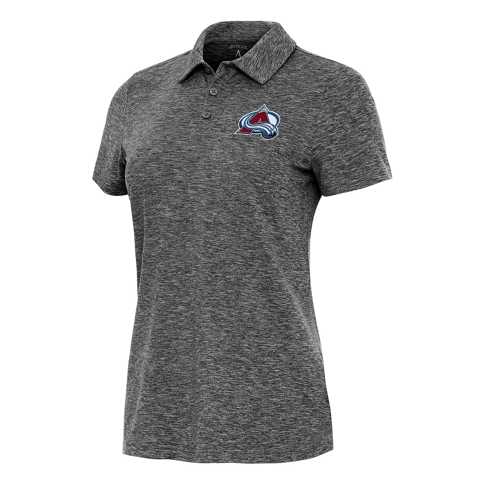 Women's Antigua Heather Colorado Avalanche Matter Polo