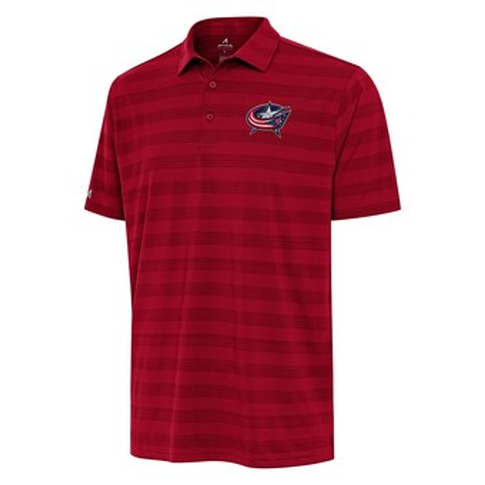 Men's Antigua Red Columbus Blue Jackets Tunnel Polo