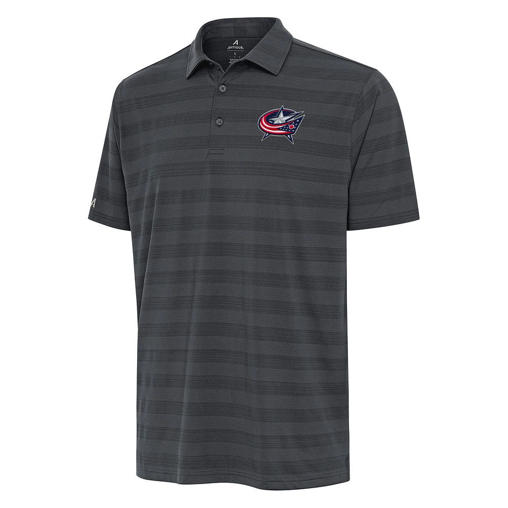Men's Antigua Pewter Columbus Blue Jackets Tunnel Polo