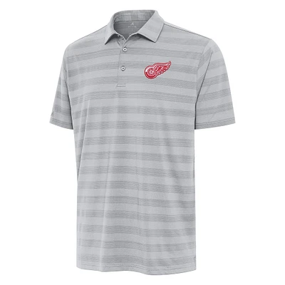 Men's Antigua Gray Detroit Red Wings Tunnel Polo
