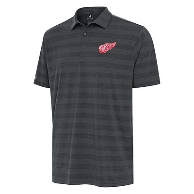 Men's Antigua Pewter Detroit Red Wings Tunnel Polo