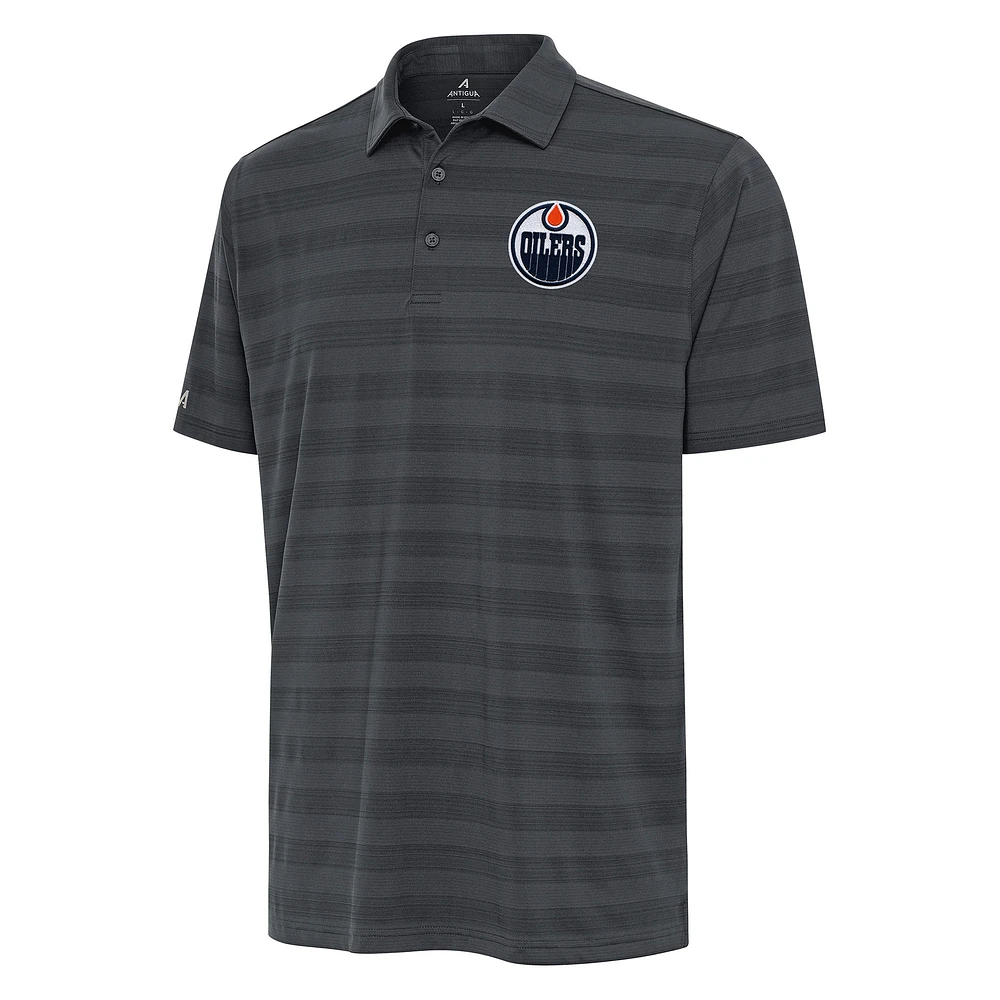 Men's Antigua Pewter Edmonton Oilers Tunnel Polo