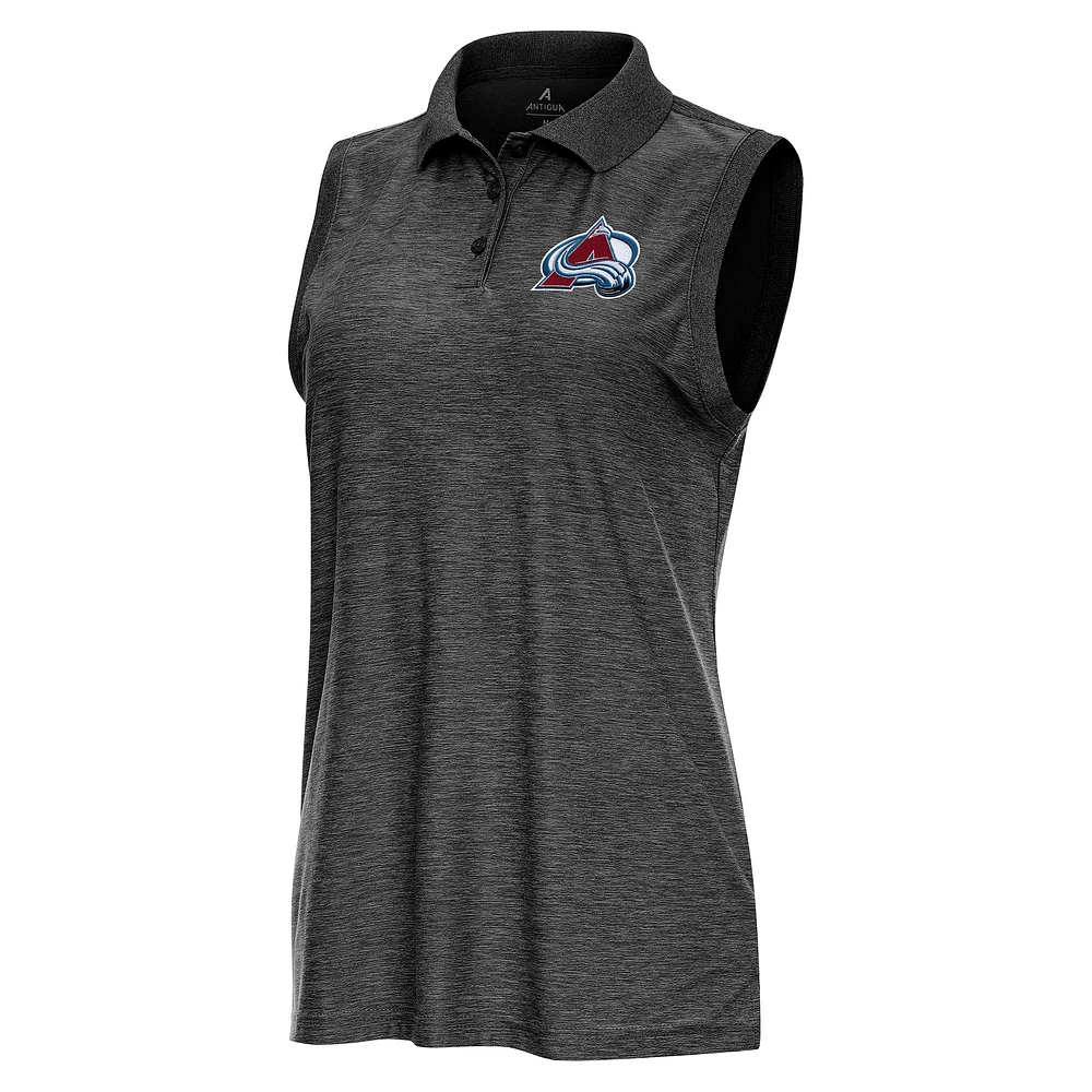 Women's Antigua Heather Colorado Avalanche Recap Sleeveless Polo