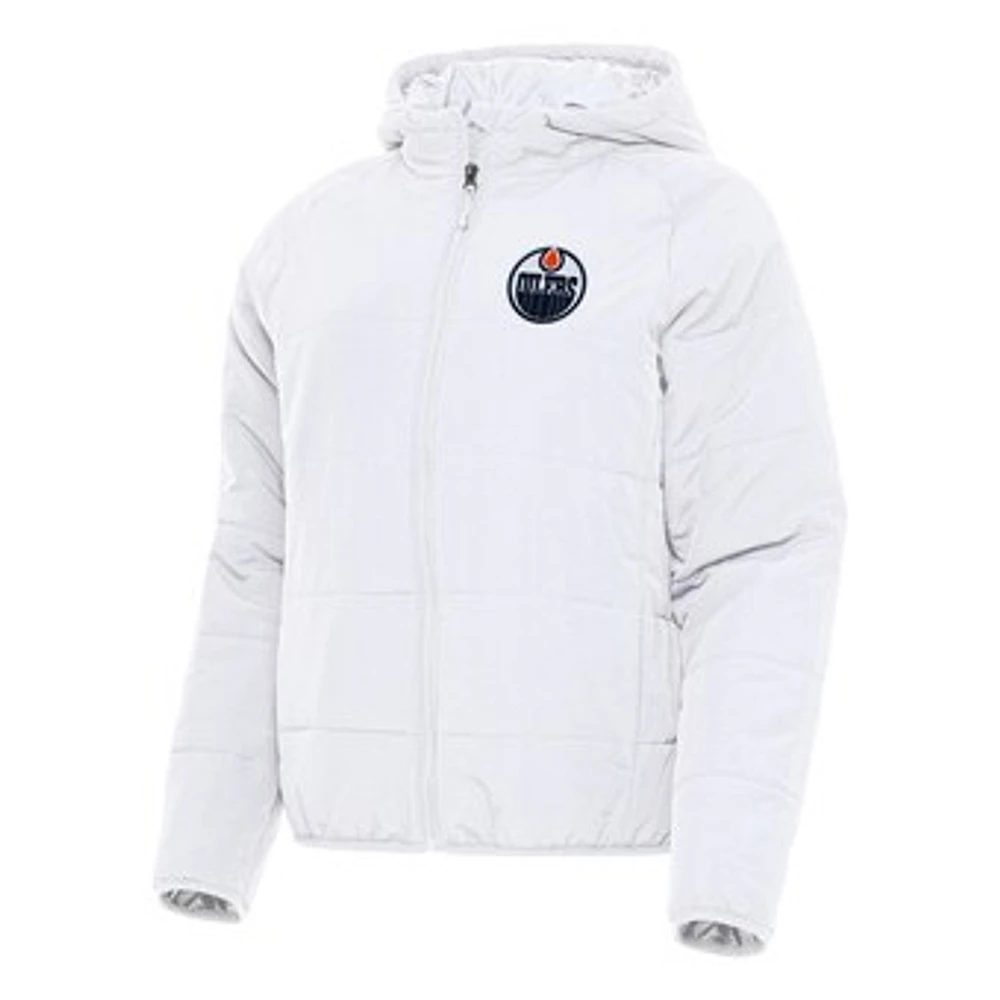 Women's Antigua Edmonton Oilers Universe Full-Zip Puffer Jacket