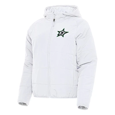 Women's Antigua White Dallas Stars Universe Full-Zip Puffer Jacket