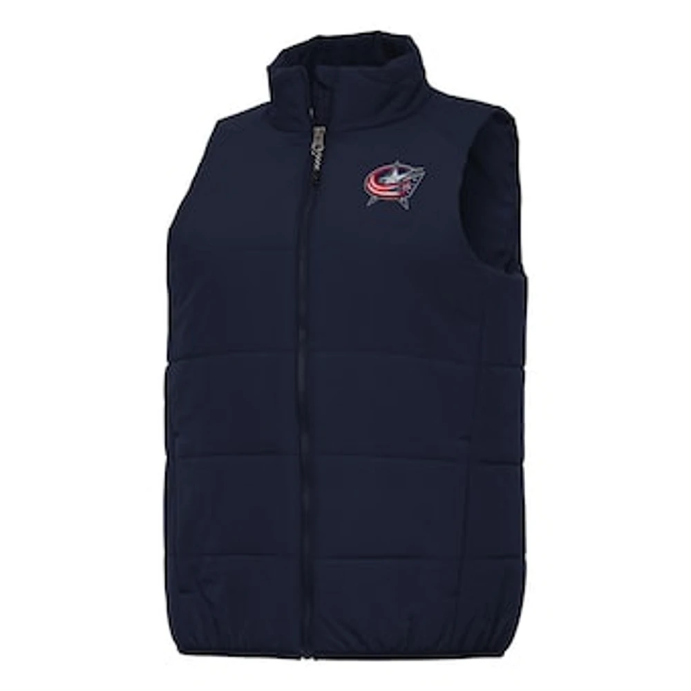 Women's Antigua Navy Columbus Blue Jackets Experience Full-Zip Vest