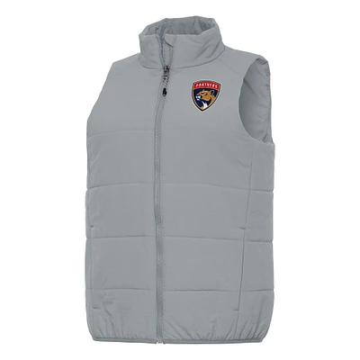 Women's Antigua Gray Florida Panthers Experience Full-Zip Vest