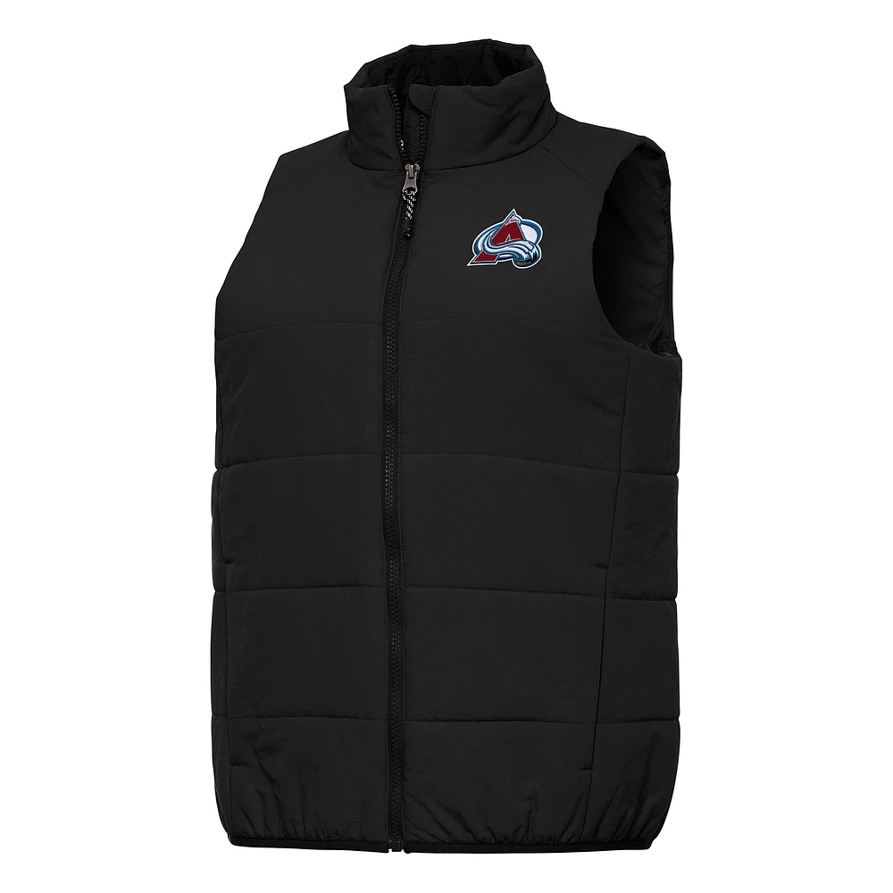 Women's Antigua Black Colorado Avalanche Experience Full-Zip Vest